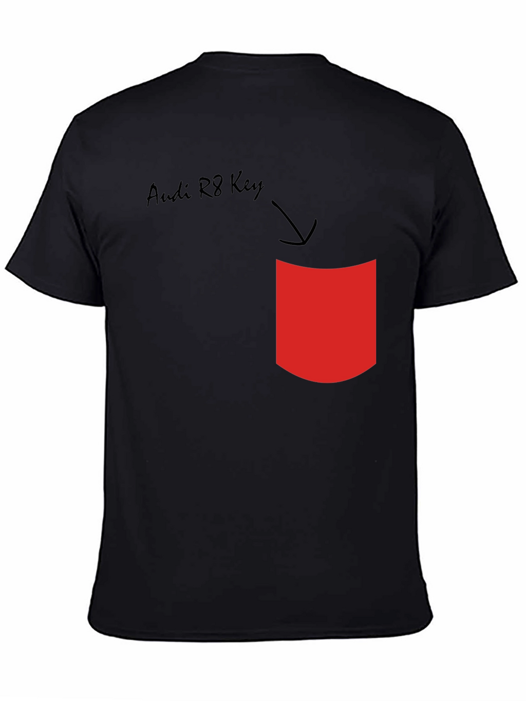 Audi R8 Key T-Shirt - Novelty Pocket Design