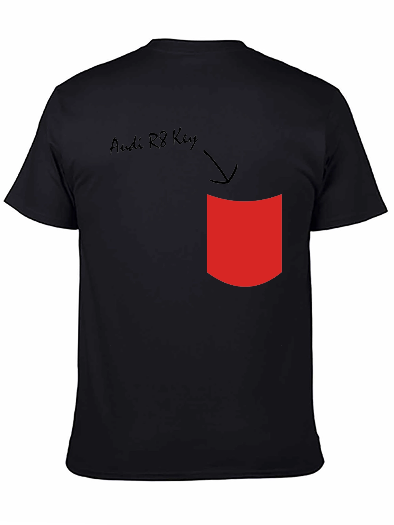 Audi R8 Key T-Shirt - Novelty Pocket Design