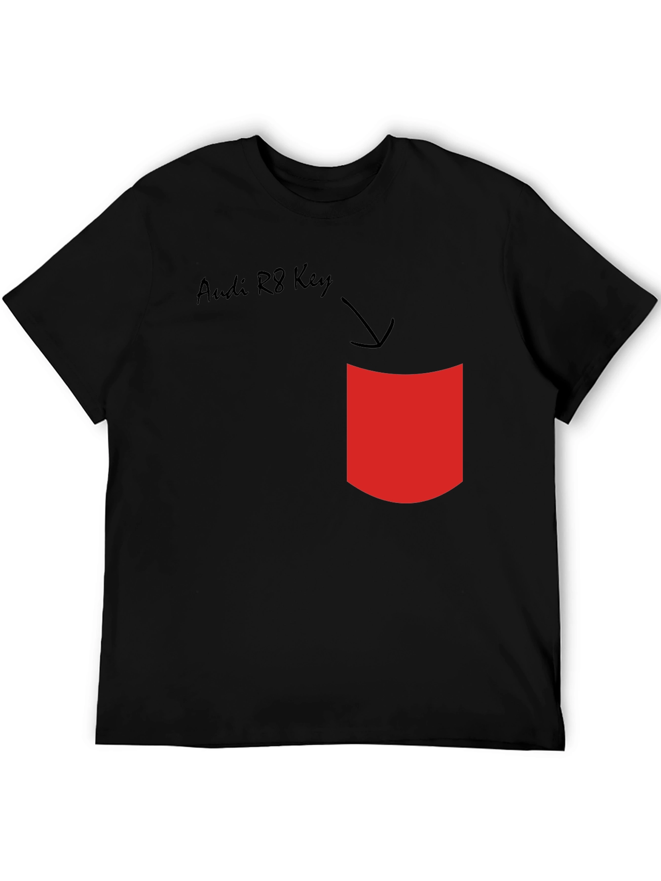 Audi R8 Key T-Shirt - Novelty Pocket Design