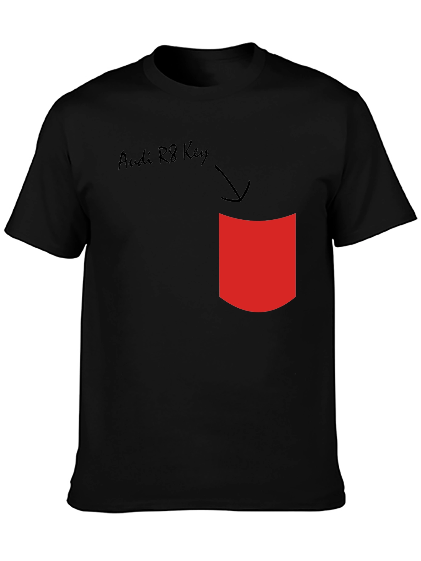 Audi R8 Key T-Shirt - Novelty Pocket Design