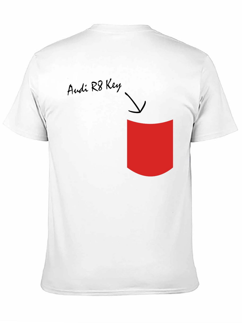 Audi R8 Key T-Shirt - Novelty Pocket Design