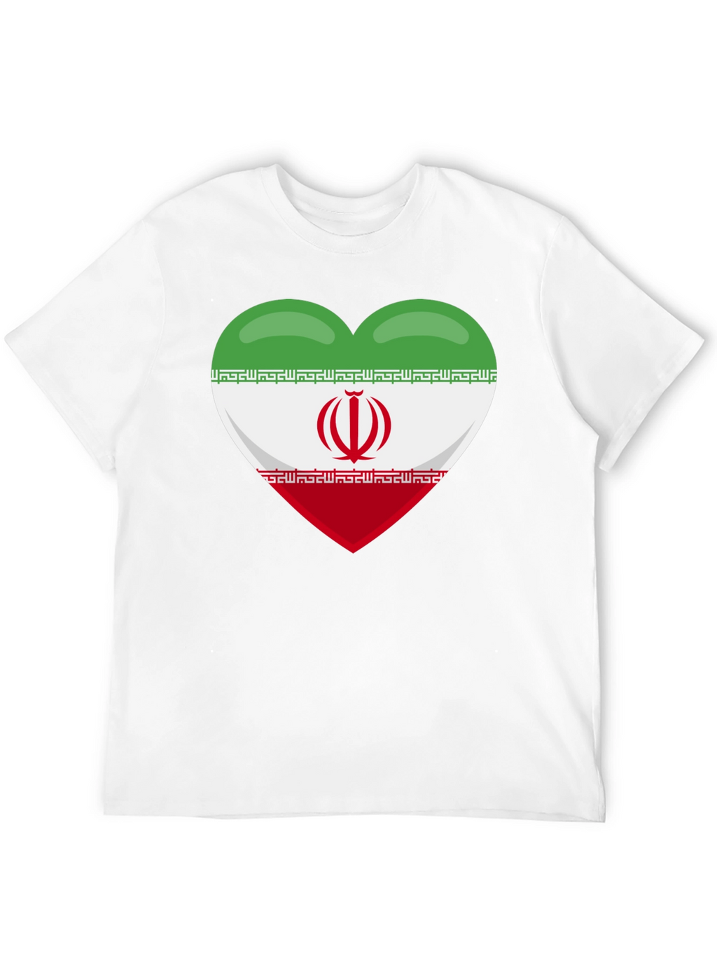 Iran Flag Heart T-Shirt - Show Your Love