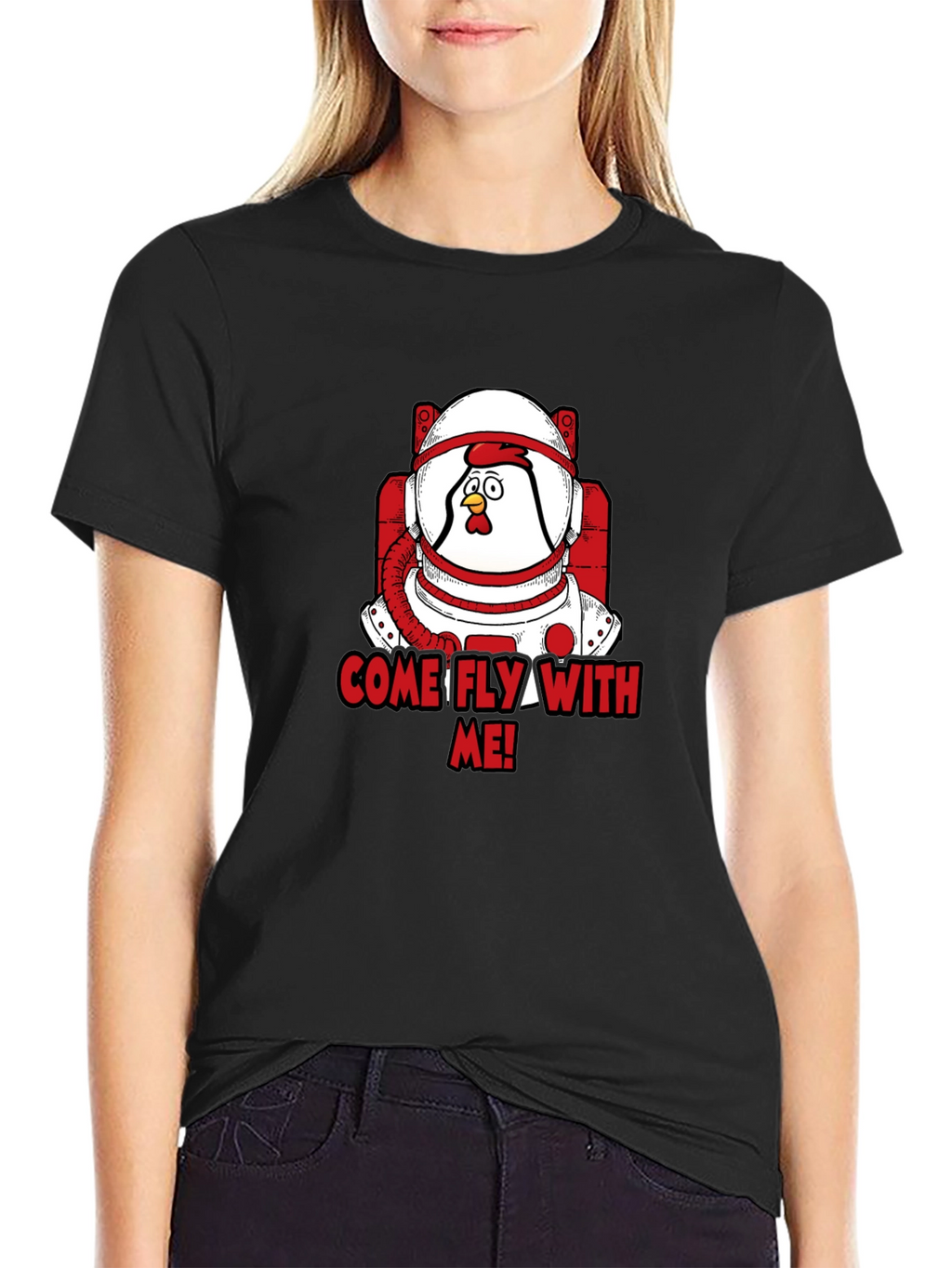 Astronaut Chicken T-Shirt - Come Fly With Me!