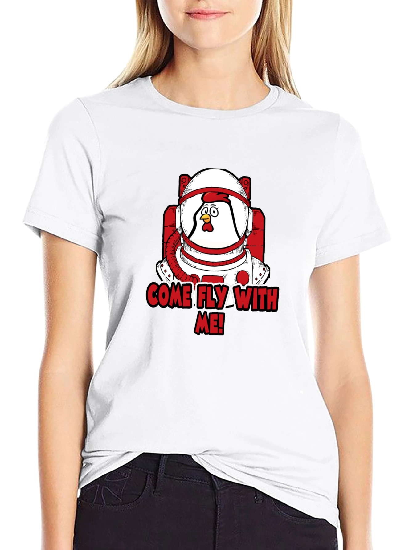 Astronaut Chicken T-Shirt - Come Fly With Me!