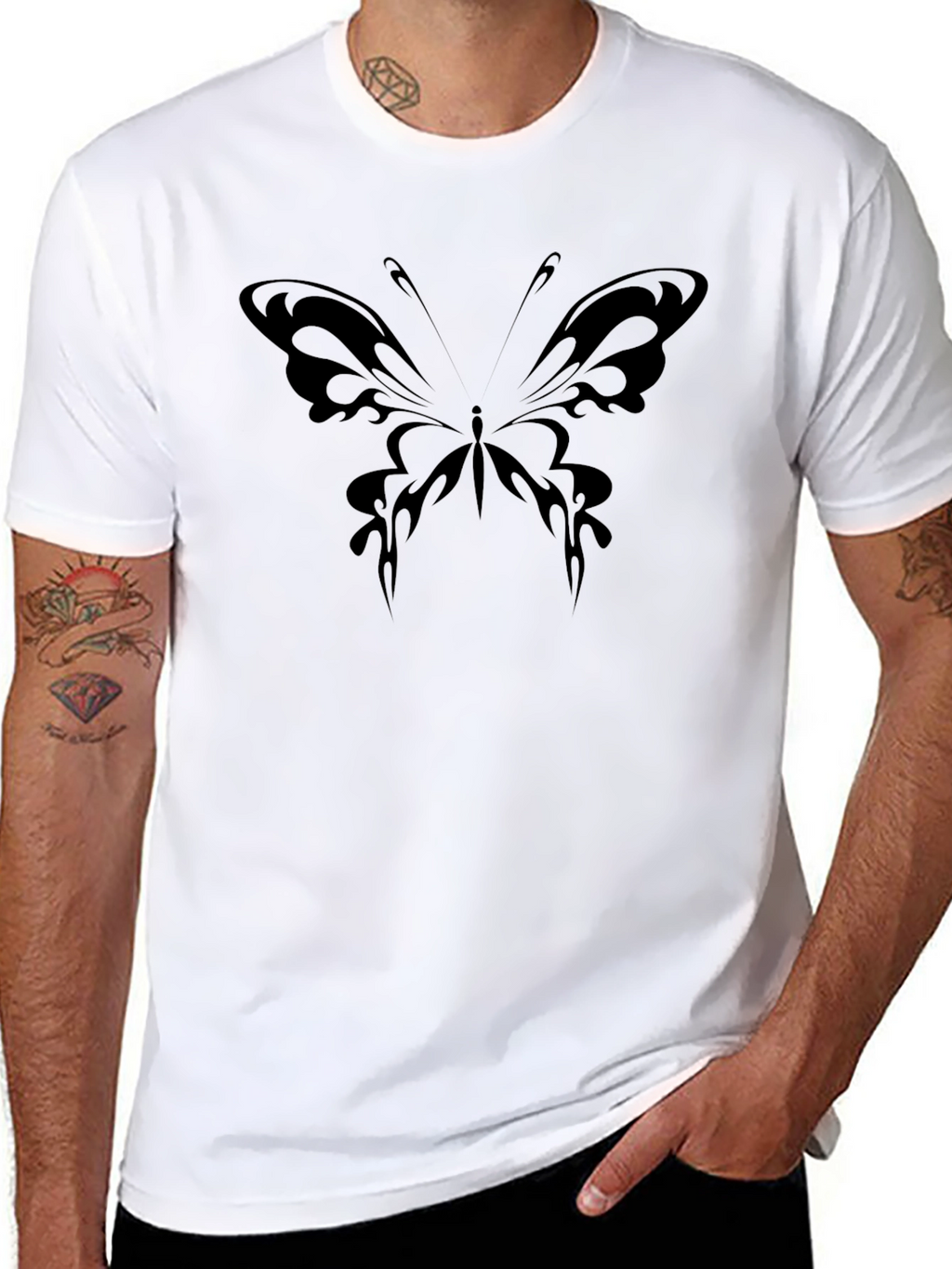 Black Butterfly Graphic Tee - Stylish & Unique Design