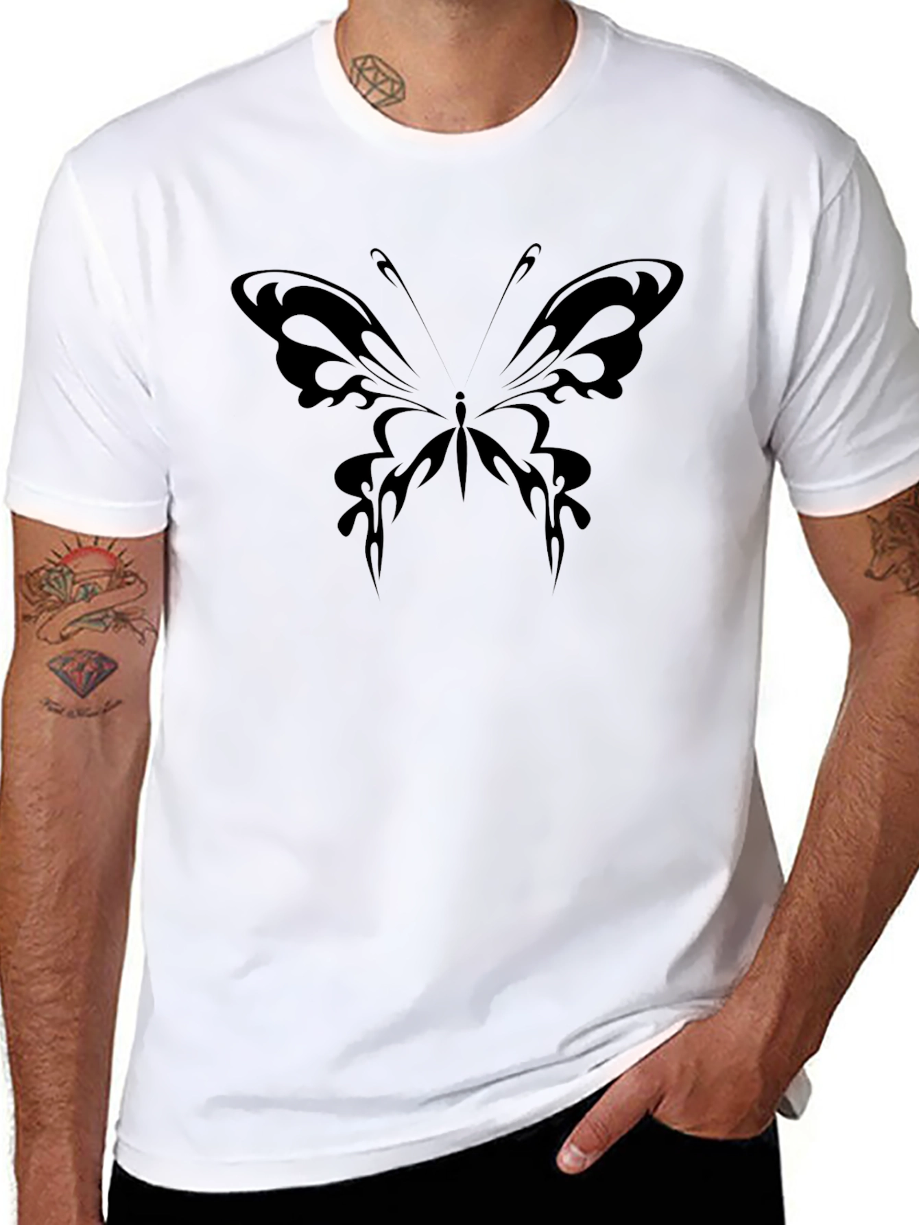 Black Butterfly Graphic Tee - Stylish & Unique Design