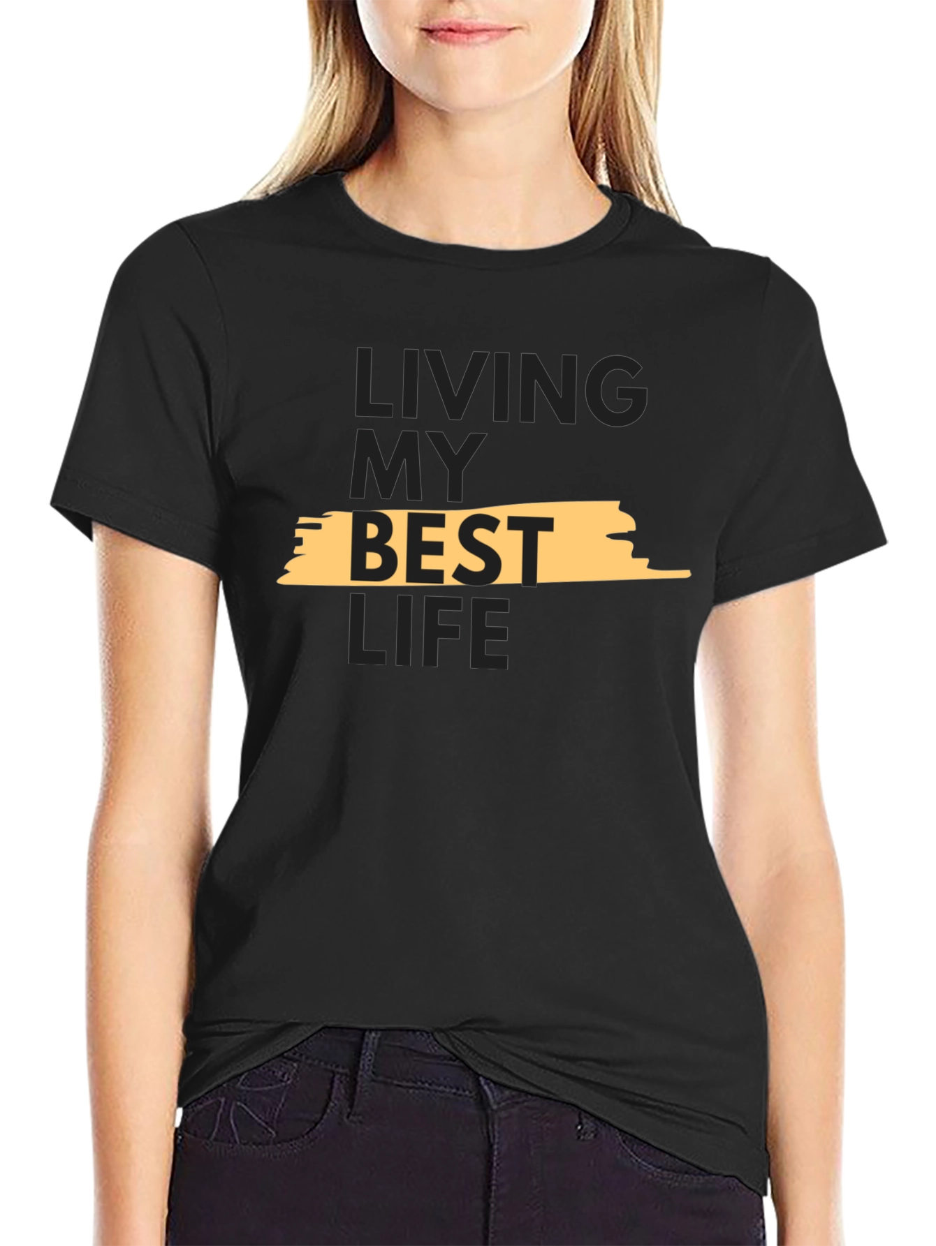 Living My Best Life T-Shirt - Stylish Graphic Tee