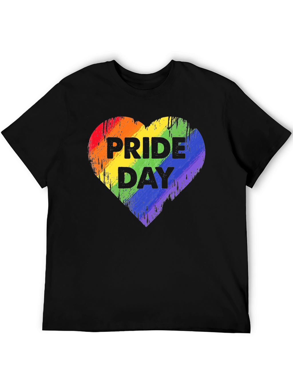 Pride Day Rainbow Heart Graphic T-Shirt