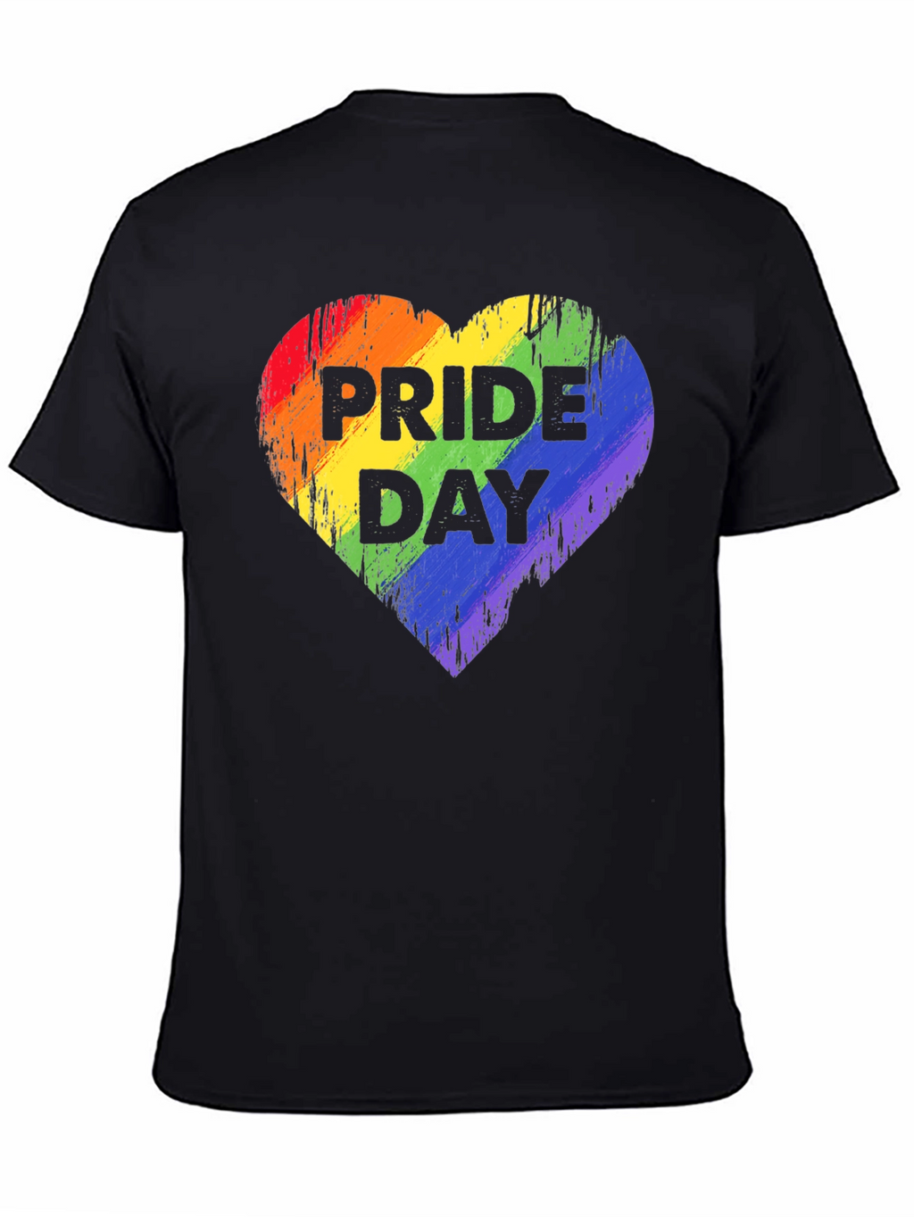 Pride Day Rainbow Heart Graphic T-Shirt