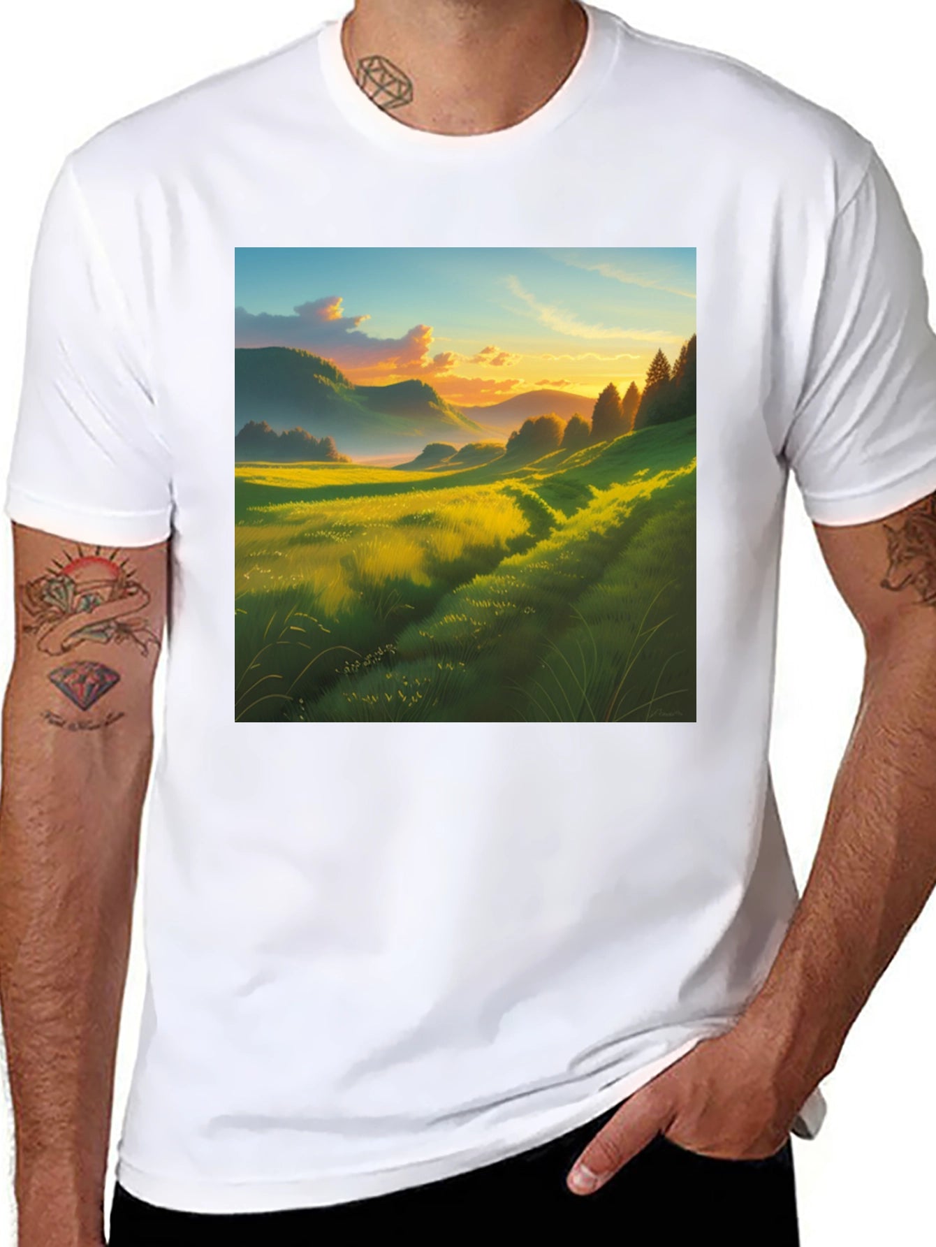 Scenic Landscape Graphic Tee - Natures Embrace