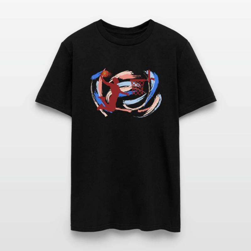 basketball player slam dunk illustration