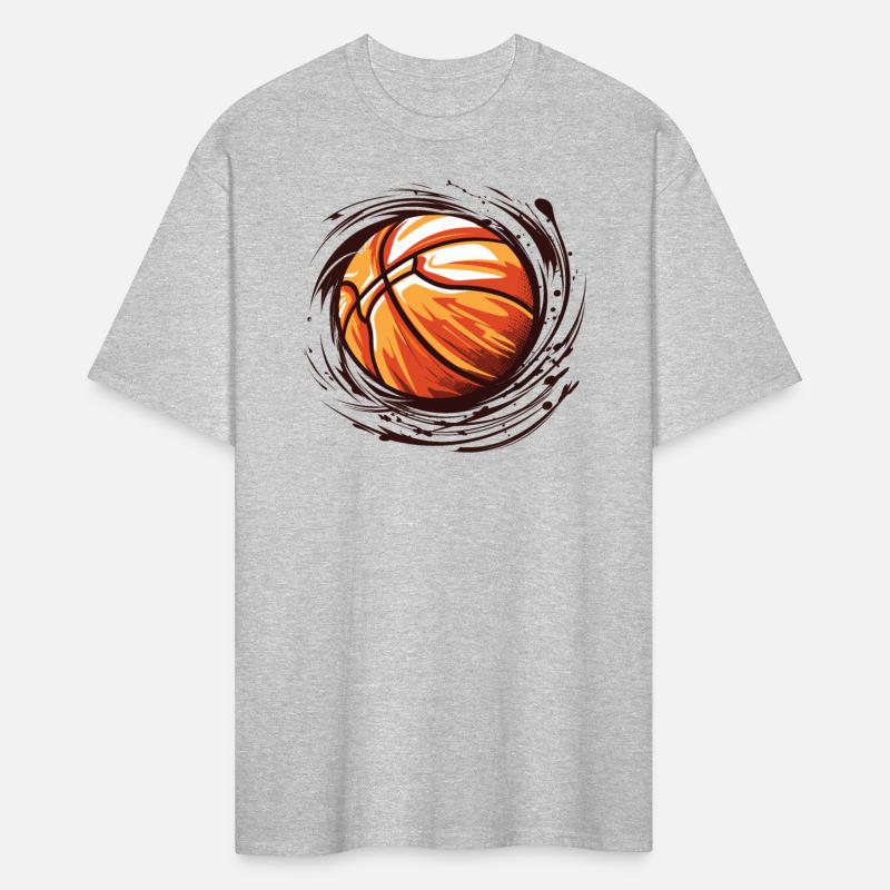 Basketball with paint splatter