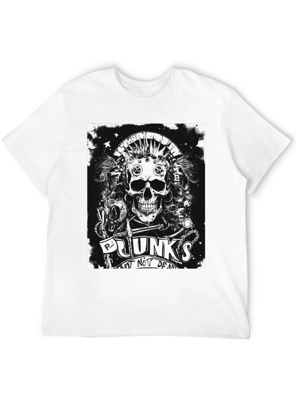 Punk Skull Graphic Tee - Not Dead Yet!