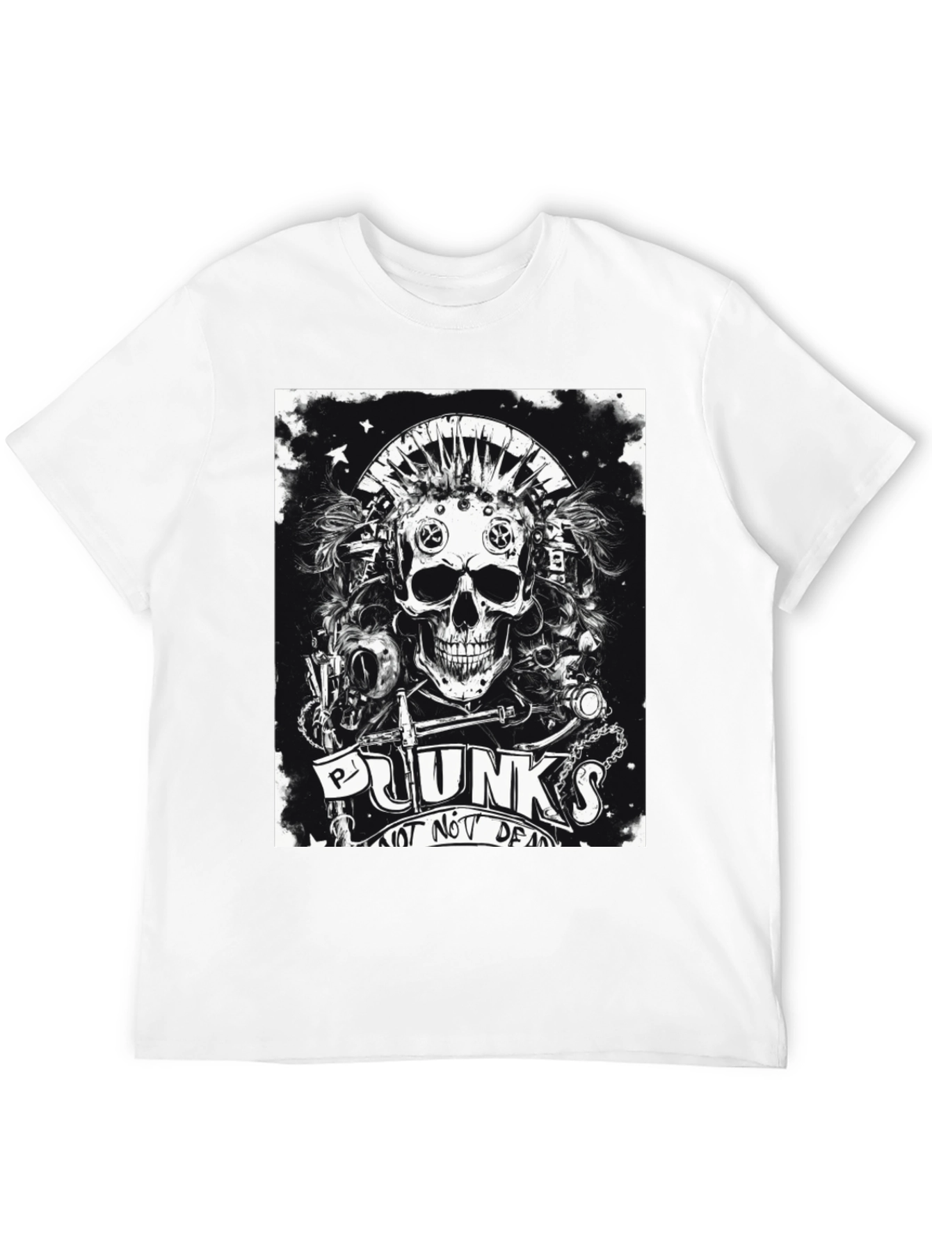 Punk Skull Graphic Tee - Not Dead Yet!