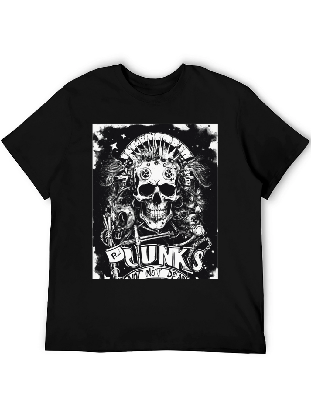 Punk Skull Graphic Tee - Not Dead Yet!