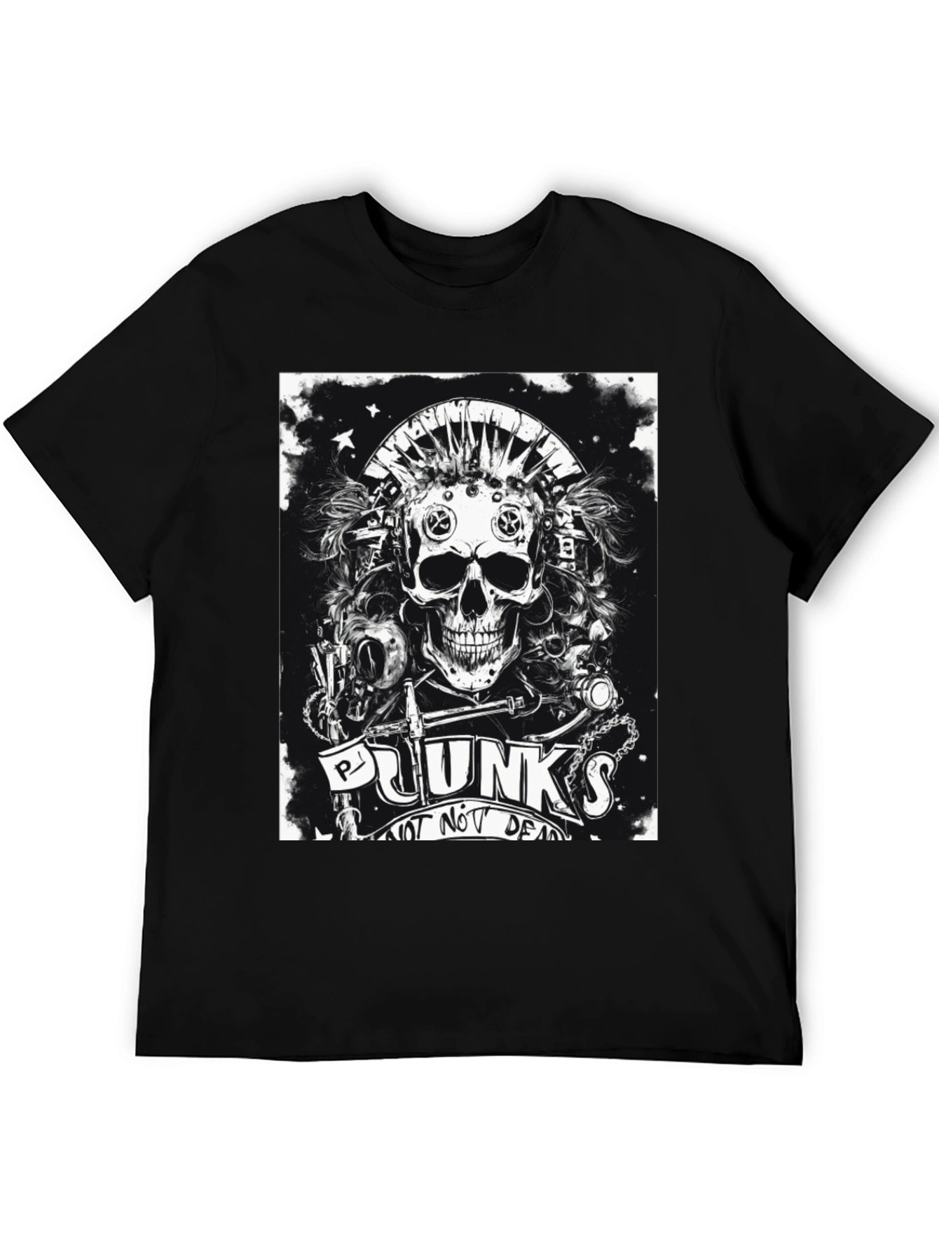 Punk Skull Graphic Tee - Not Dead Yet!
