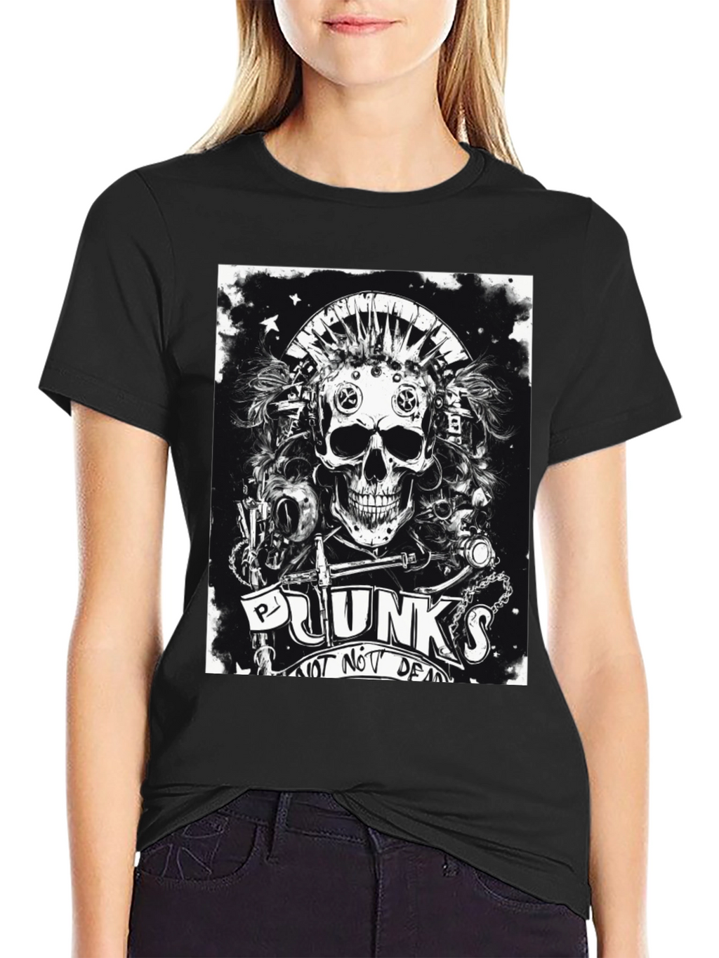 Punk Skull Graphic Tee - Not Dead Yet!