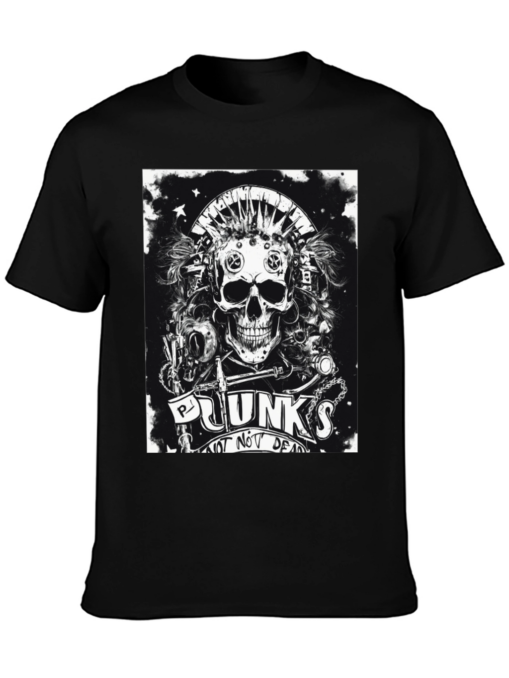 Punk Skull Graphic Tee - Not Dead Yet!