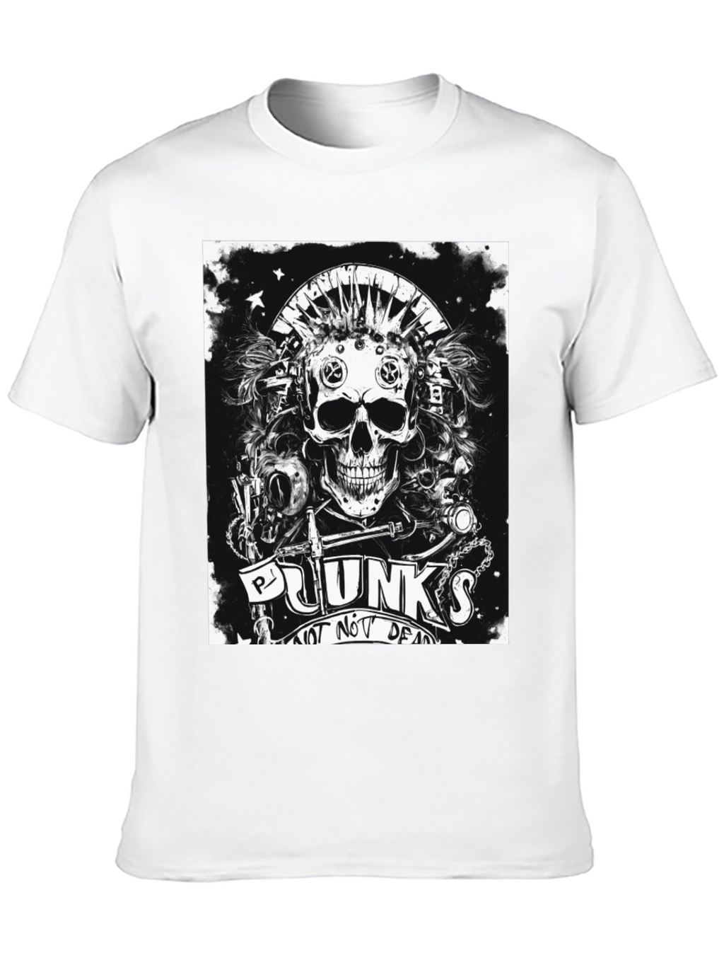 Punk Skull Graphic Tee - Not Dead Yet!