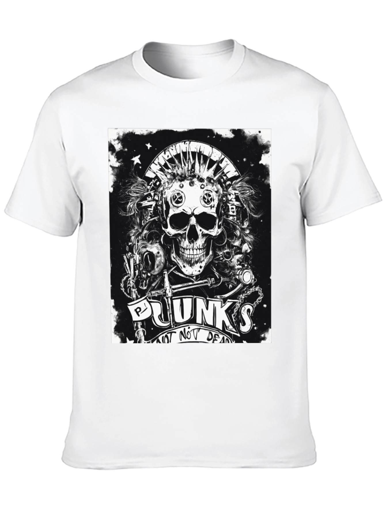 Punk Skull Graphic Tee - Not Dead Yet!