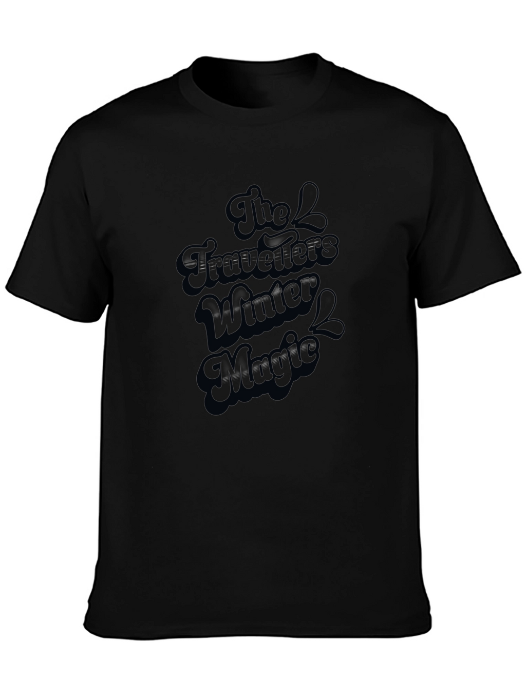 The Travellers Winter Magic Black T-Shirt