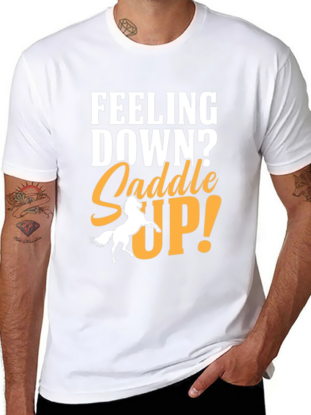 Feeling Down? Saddle Up! Graphic T-Shirt