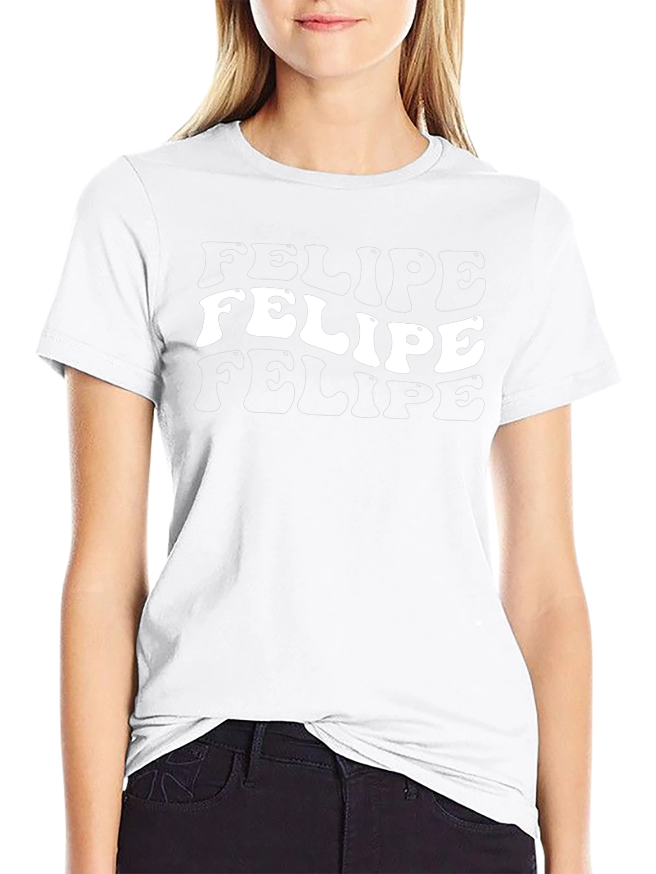 Felipe Tee - Groovy Retro Text Graphic Shirt