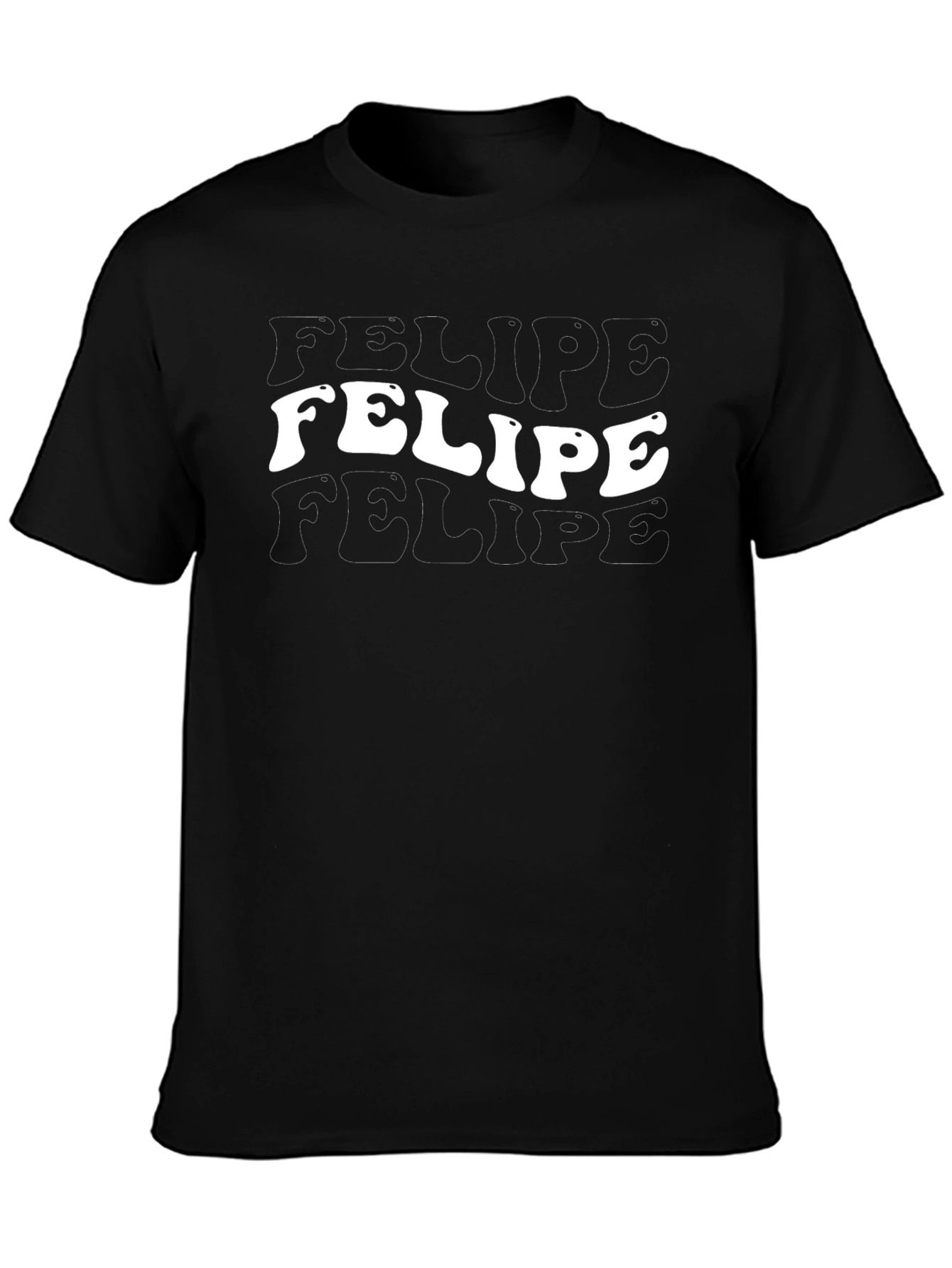 Felipe Tee - Groovy Retro Text Graphic Shirt