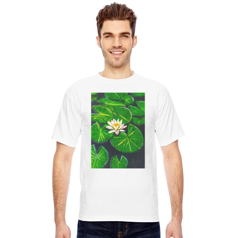 Beautiful lotus flower and leaves in the pond