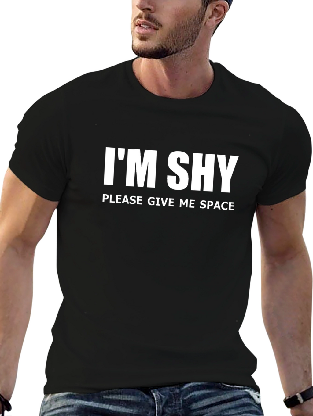 Im Shy Give Me Space Graphic T-Shirt
