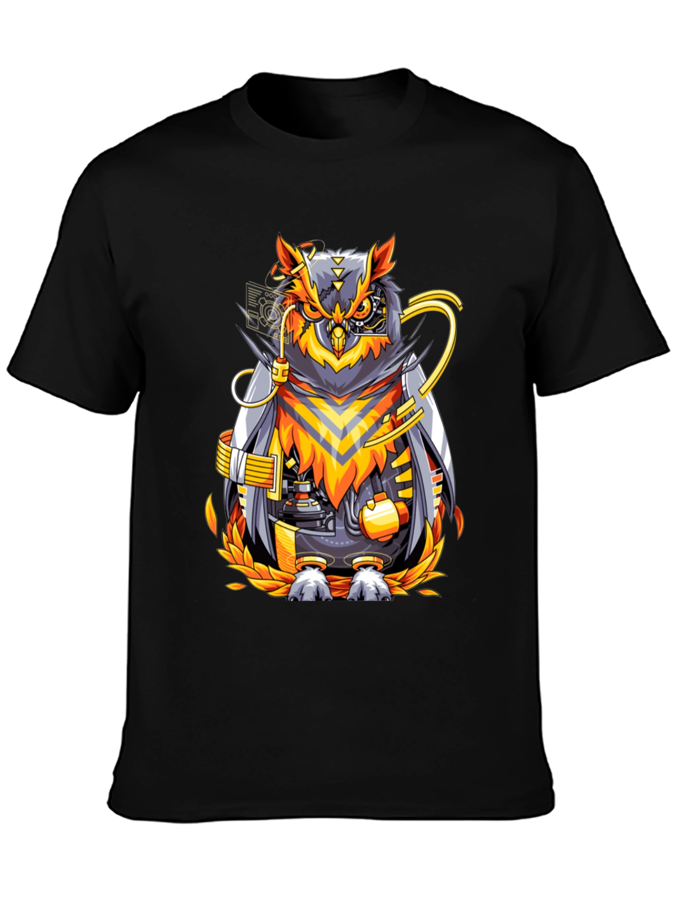 Cyberpunk Owl Graphic T-Shirt