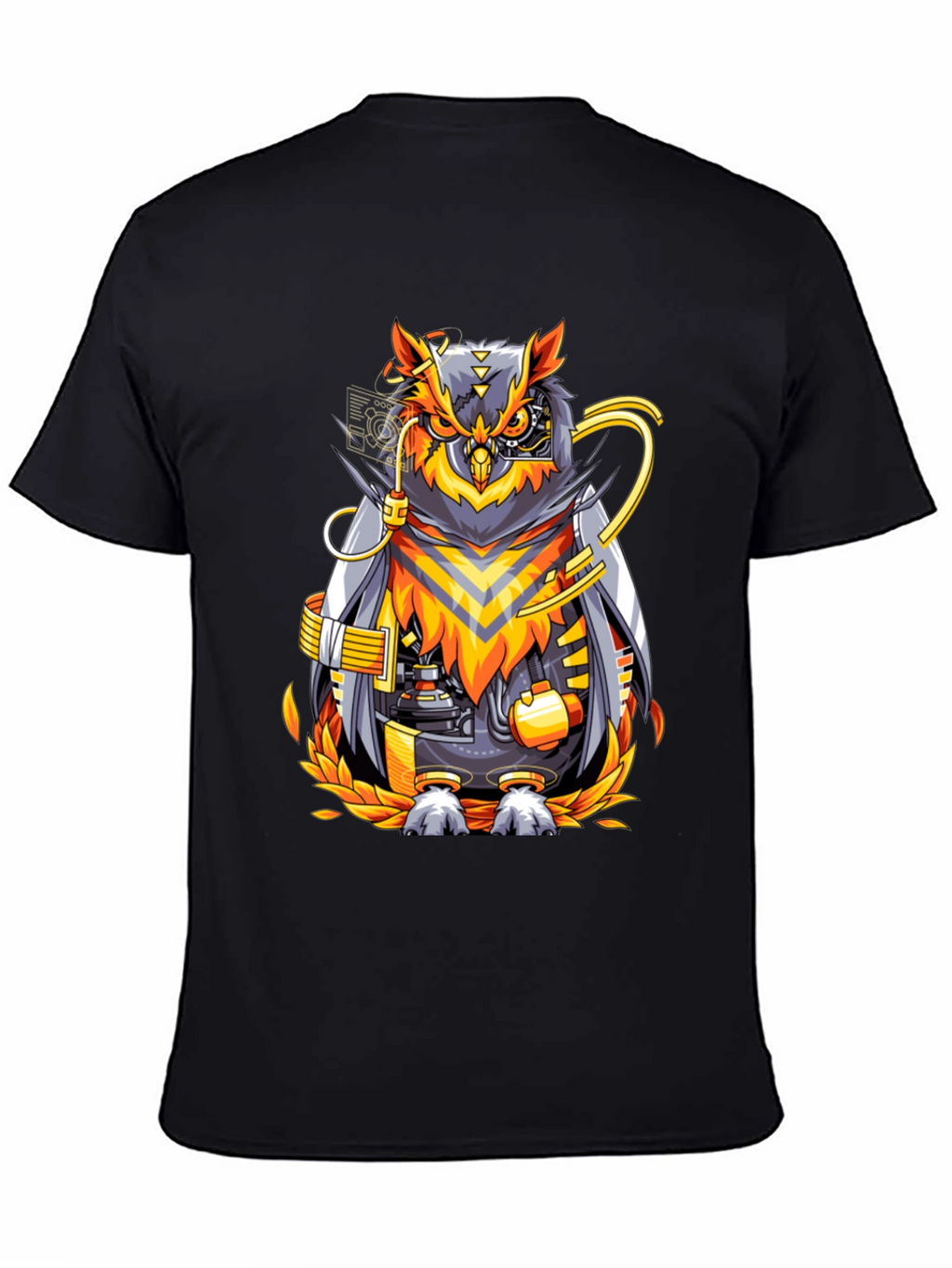 Cyberpunk Owl Graphic T-Shirt