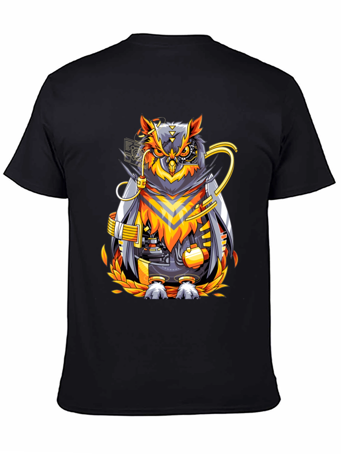 Cyberpunk Owl Graphic T-Shirt