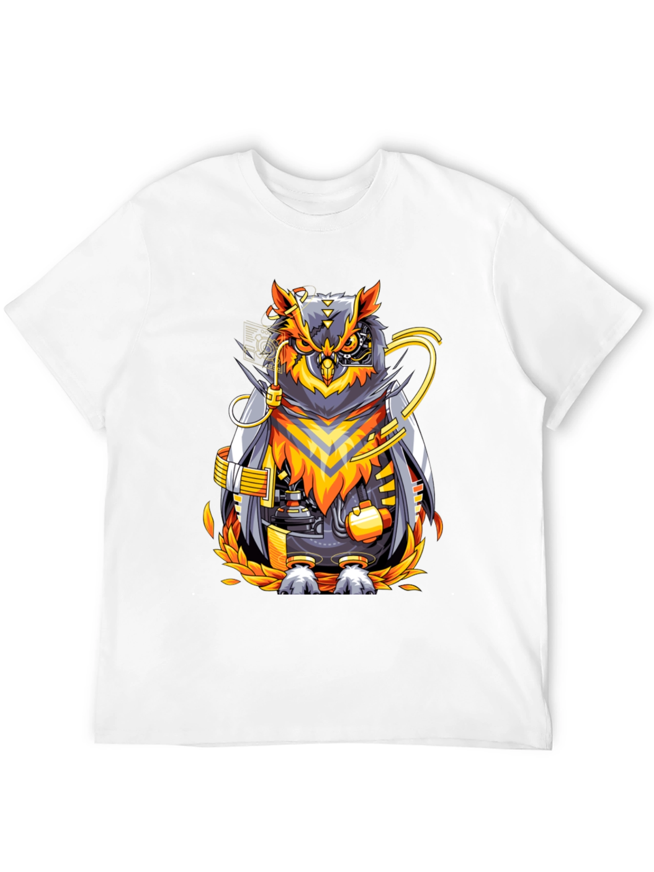 Cyberpunk Owl Graphic T-Shirt
