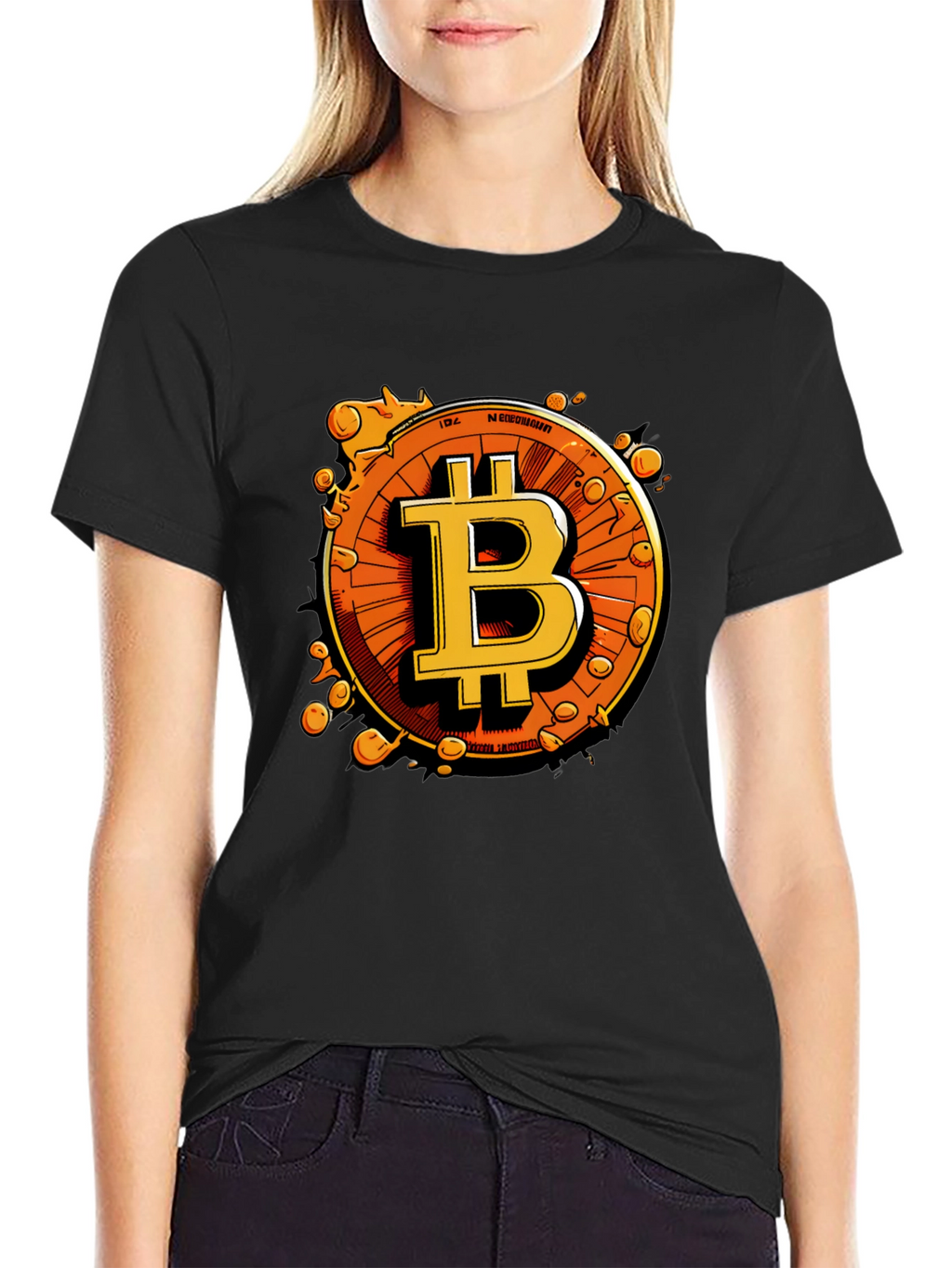 Bitcoin Black T-Shirt Crypto Currency Graphic Tee