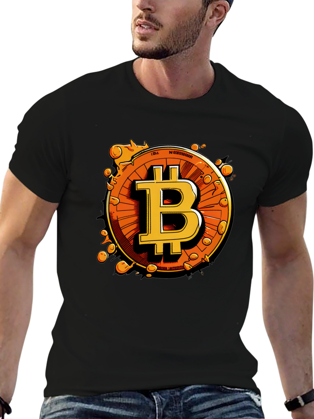 Bitcoin Black T-Shirt Crypto Currency Graphic Tee