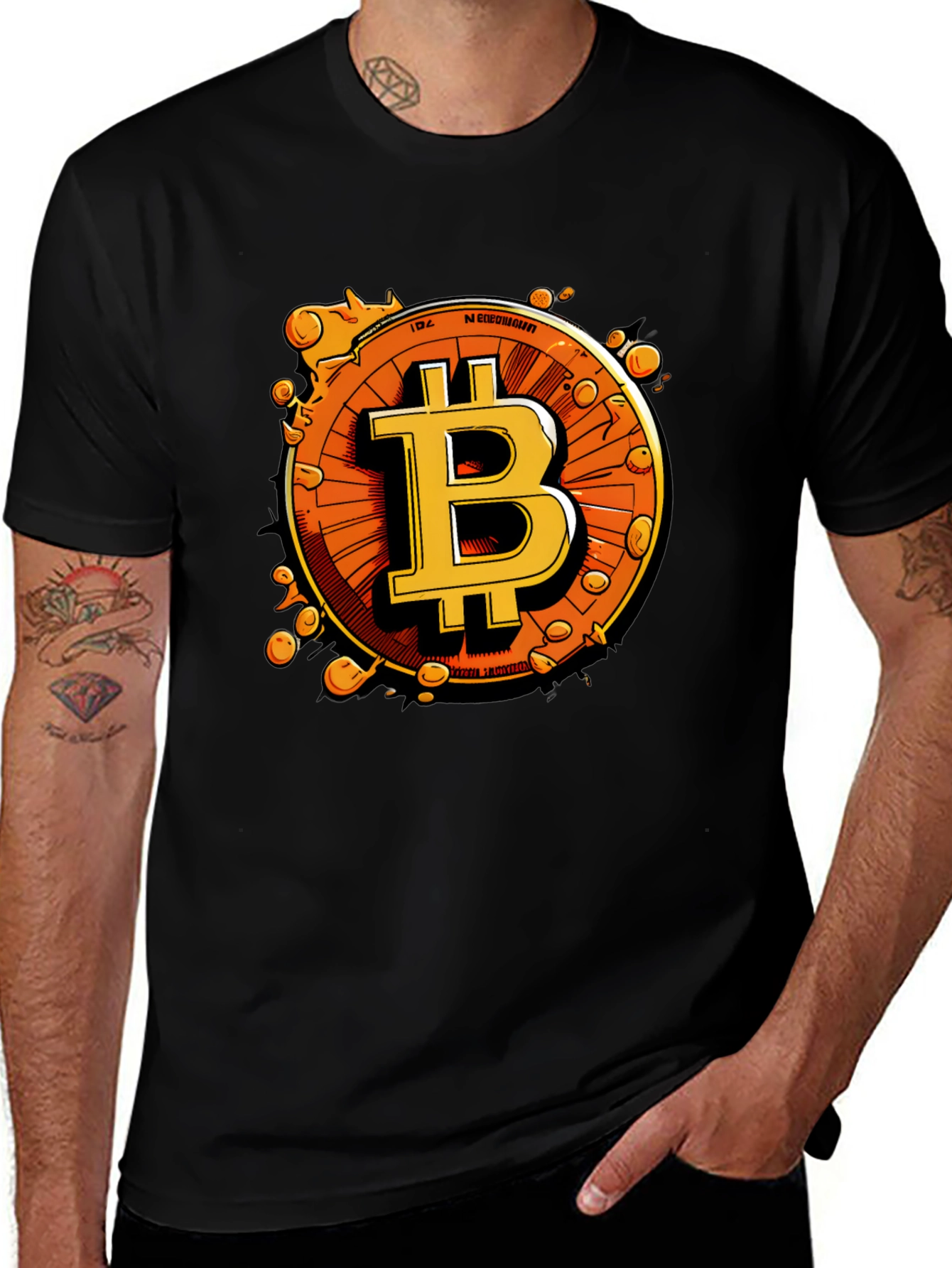 Bitcoin Black T-Shirt Crypto Currency Graphic Tee