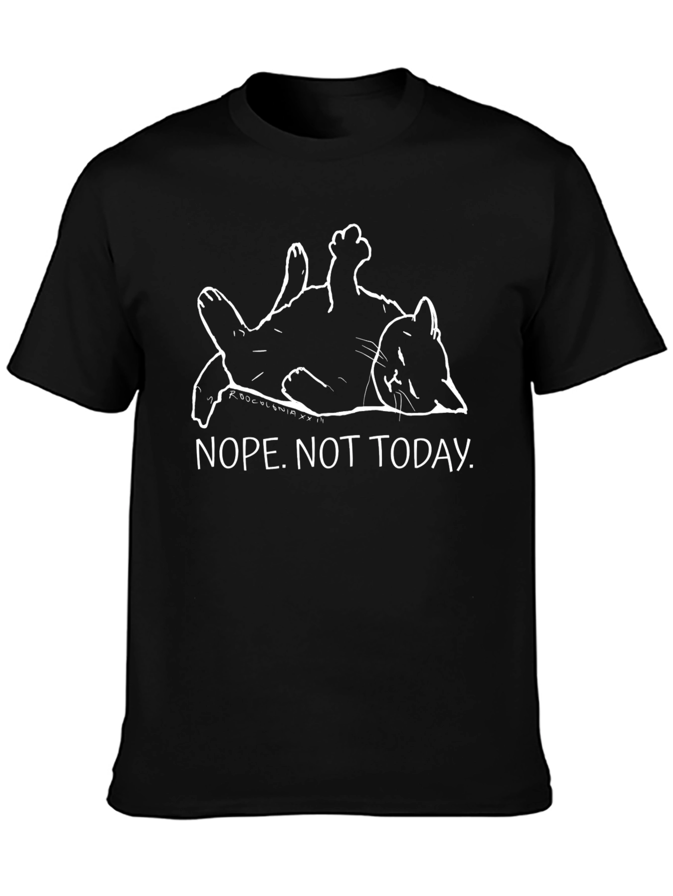 Nope. Not Today Cat Graphic T-Shirt