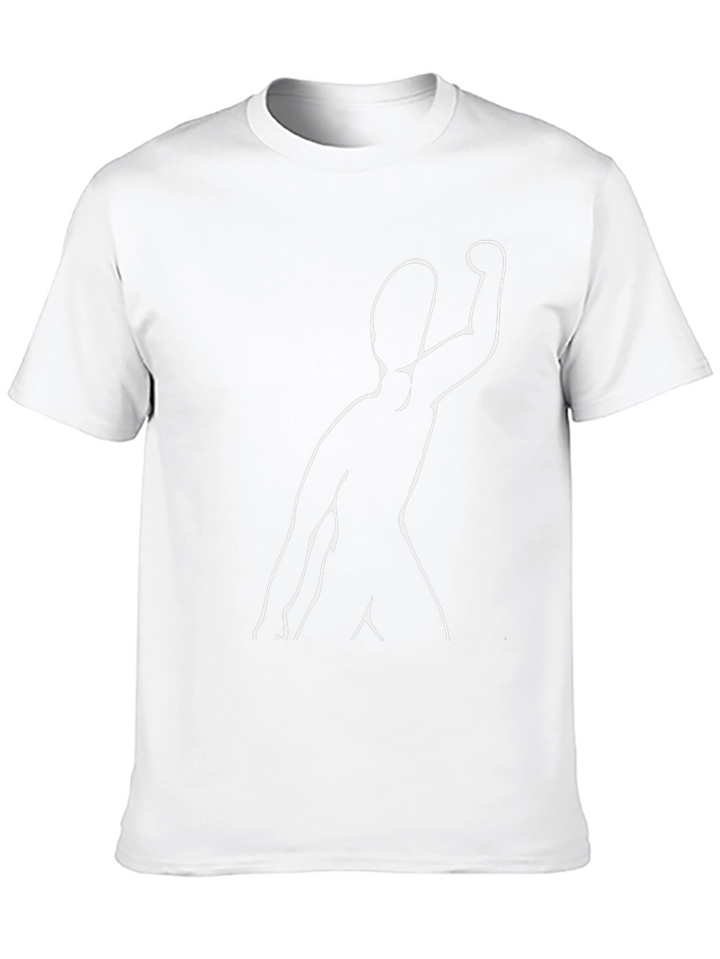 Modern Art T-Shirt - Black with White Silhouette