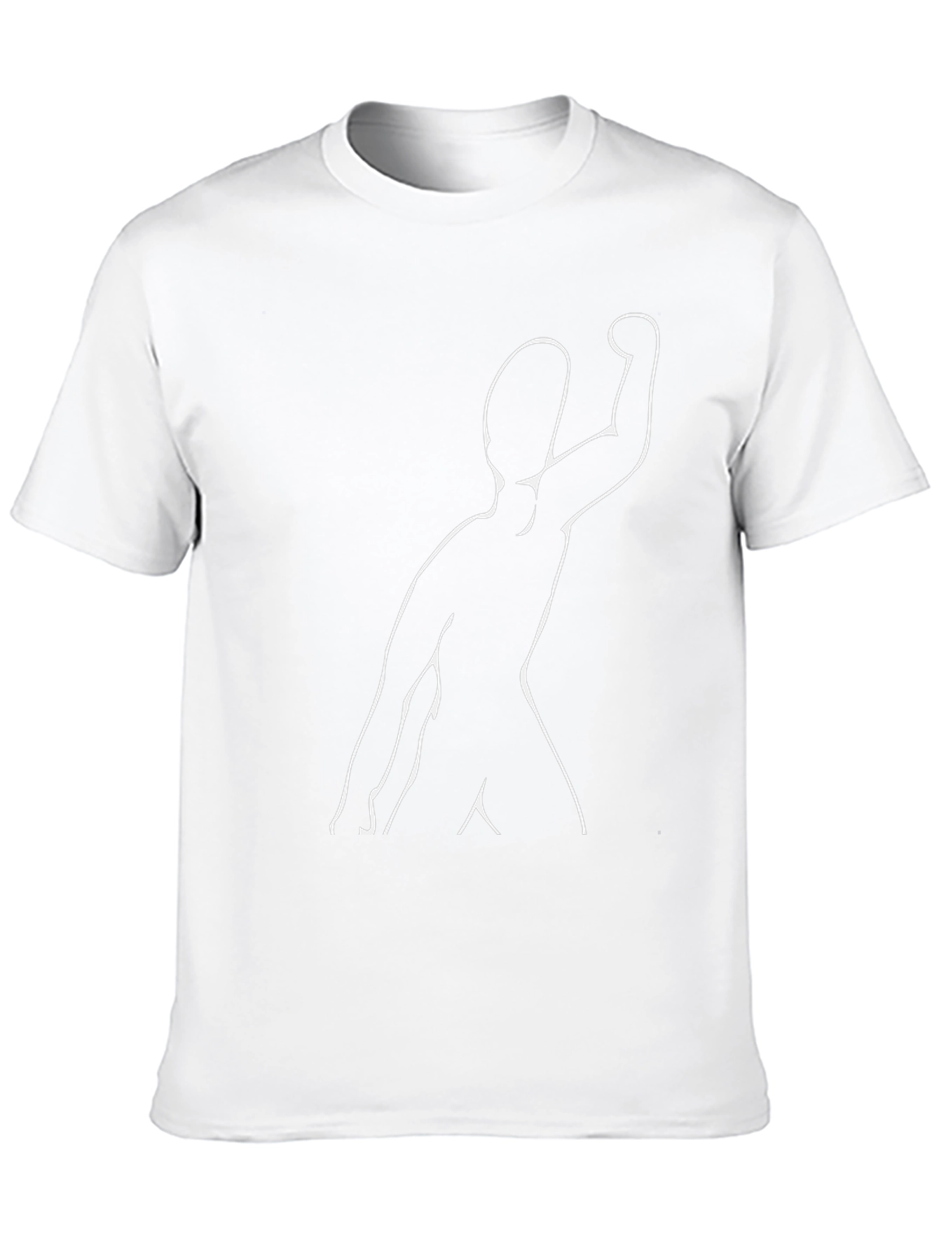 Modern Art T-Shirt - Black with White Silhouette