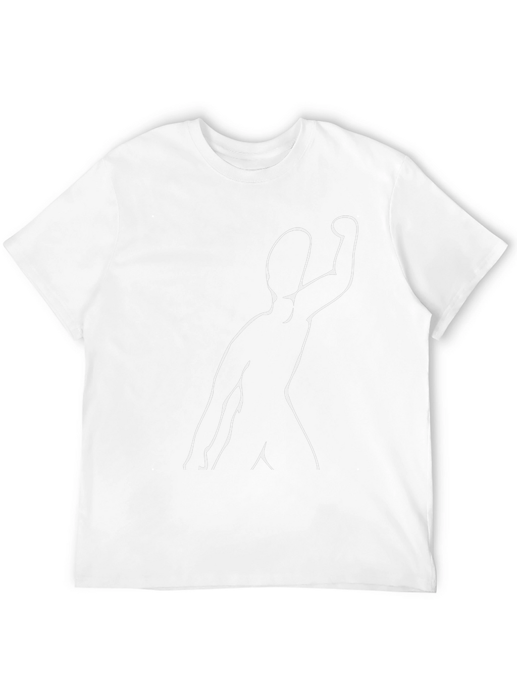 Modern Art T-Shirt - Black with White Silhouette