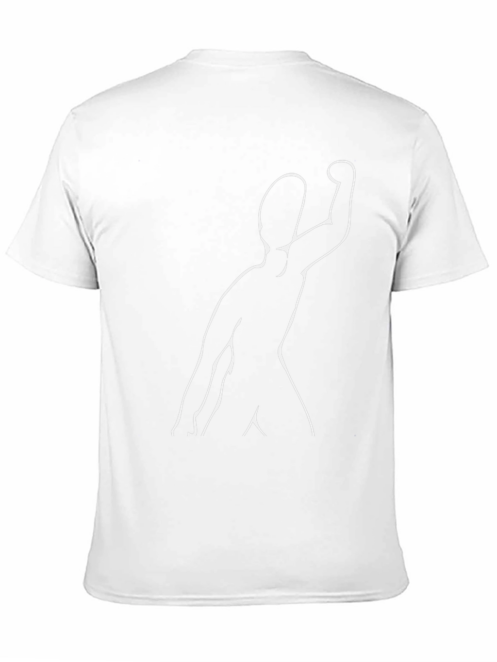 Modern Art T-Shirt - Black with White Silhouette