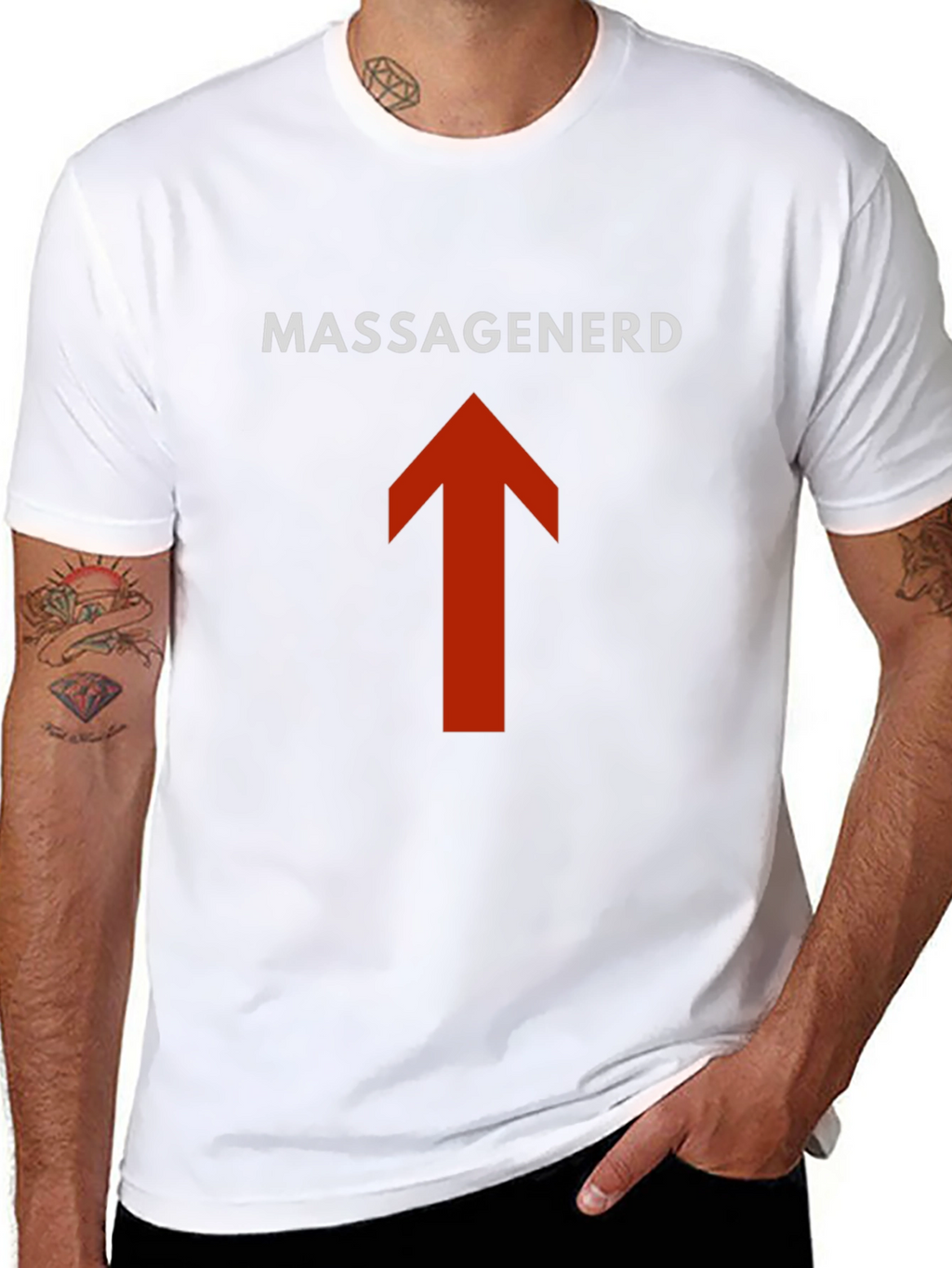 MassageNerd Arrow Black T-Shirt