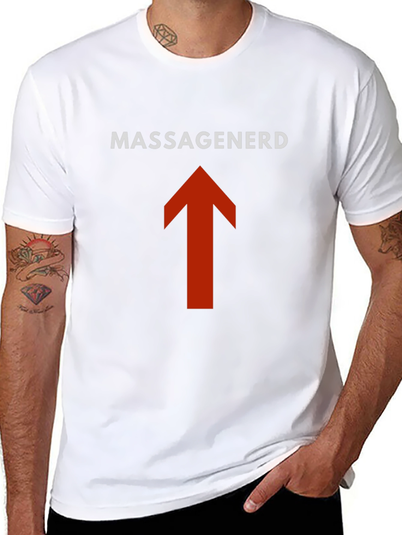 MassageNerd Arrow Black T-Shirt