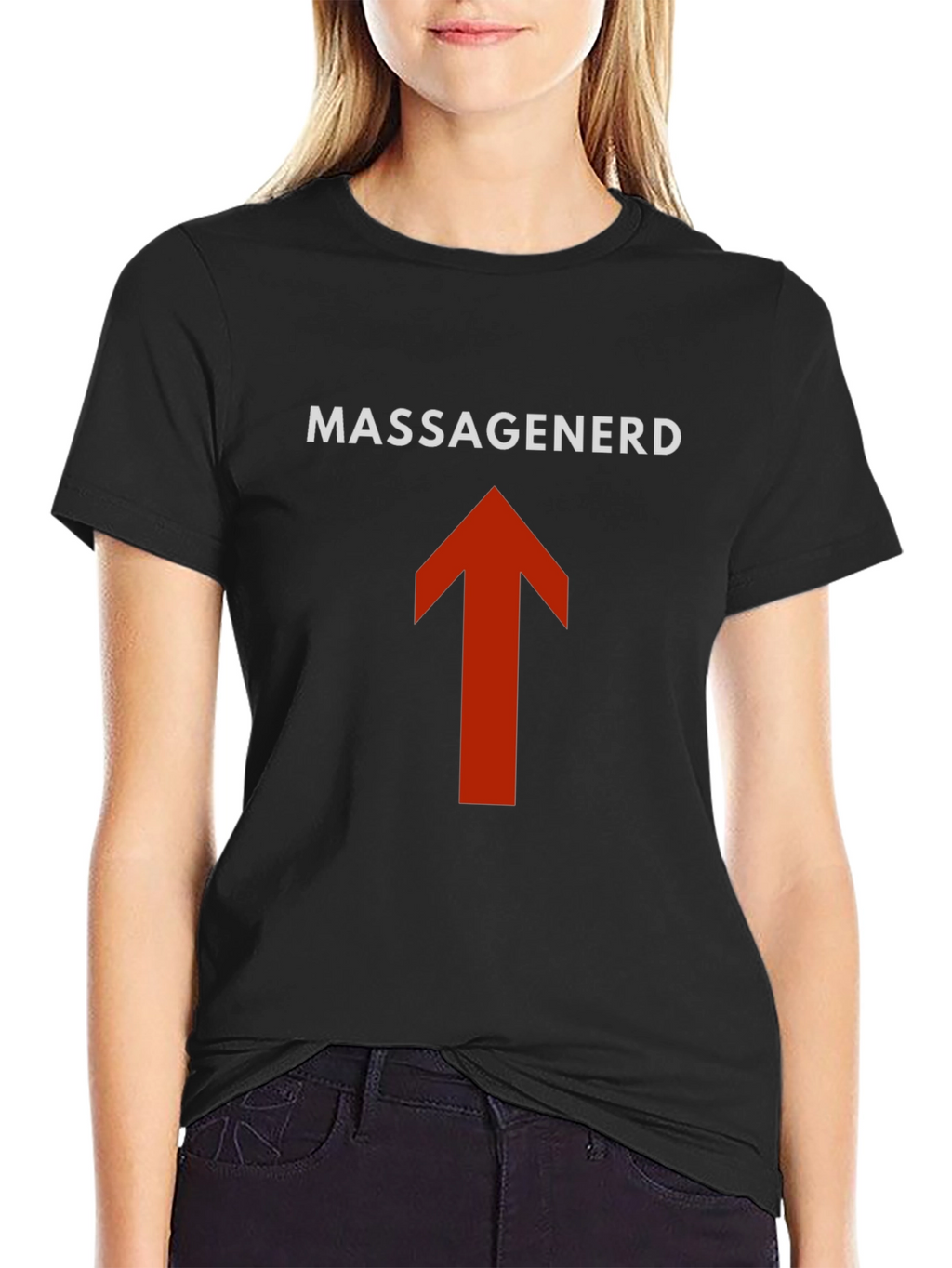 MassageNerd Arrow Black T-Shirt