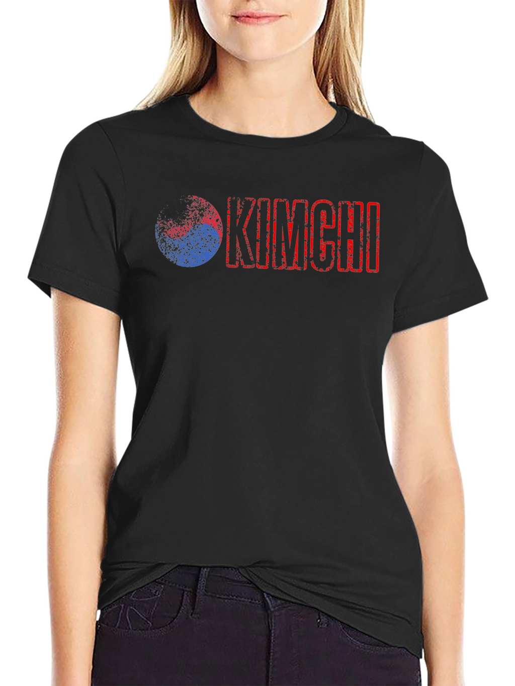 Kimchi Korean Flag Graphic T-Shirt