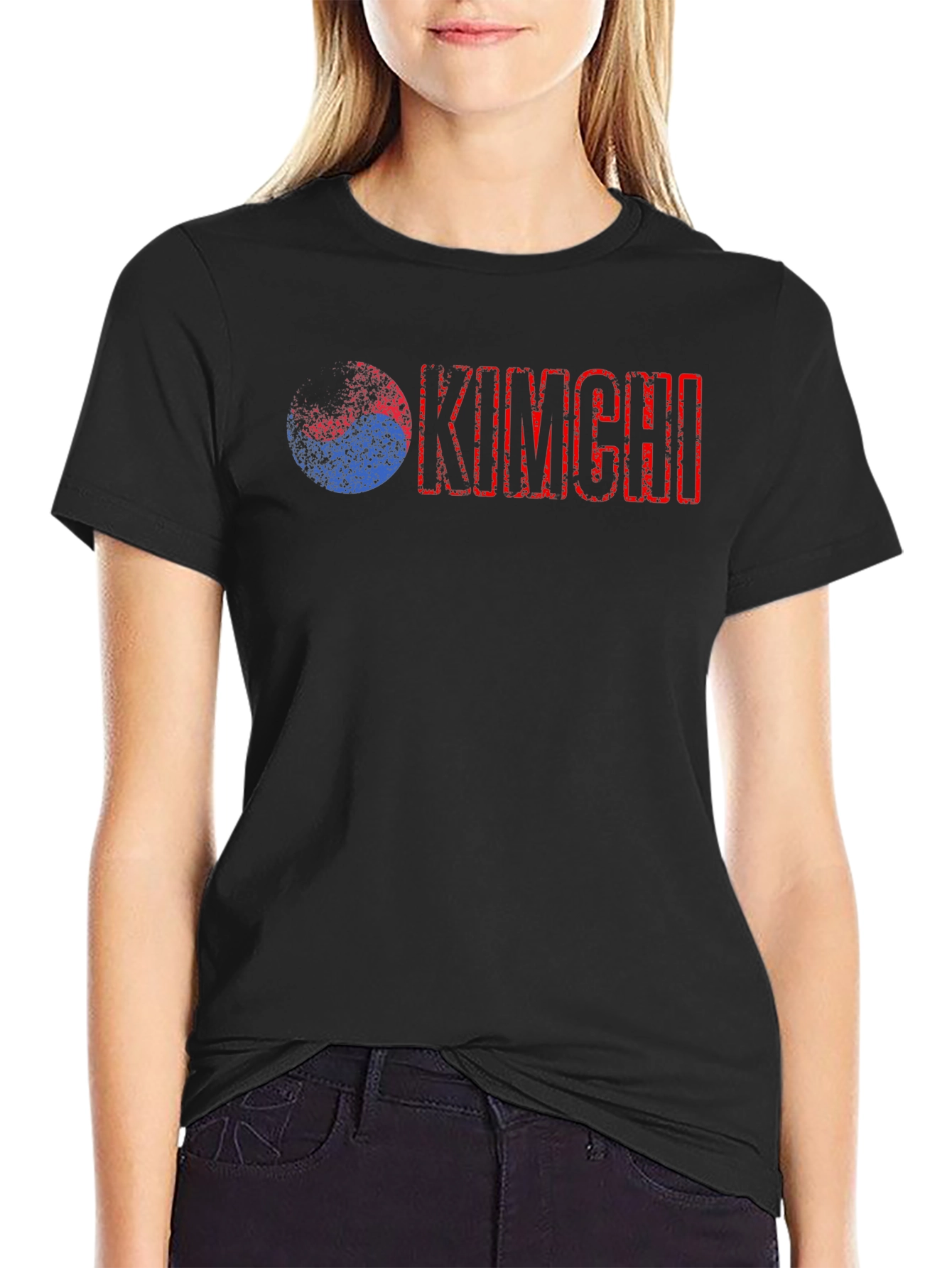Kimchi Korean Flag Graphic T-Shirt
