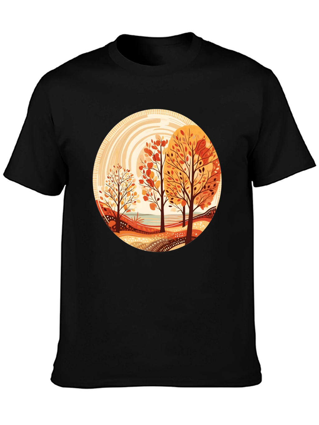 Autumn Trees Graphic Tee - Round Design