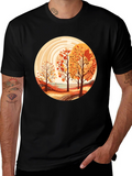Autumn Trees Graphic Tee - Round Design