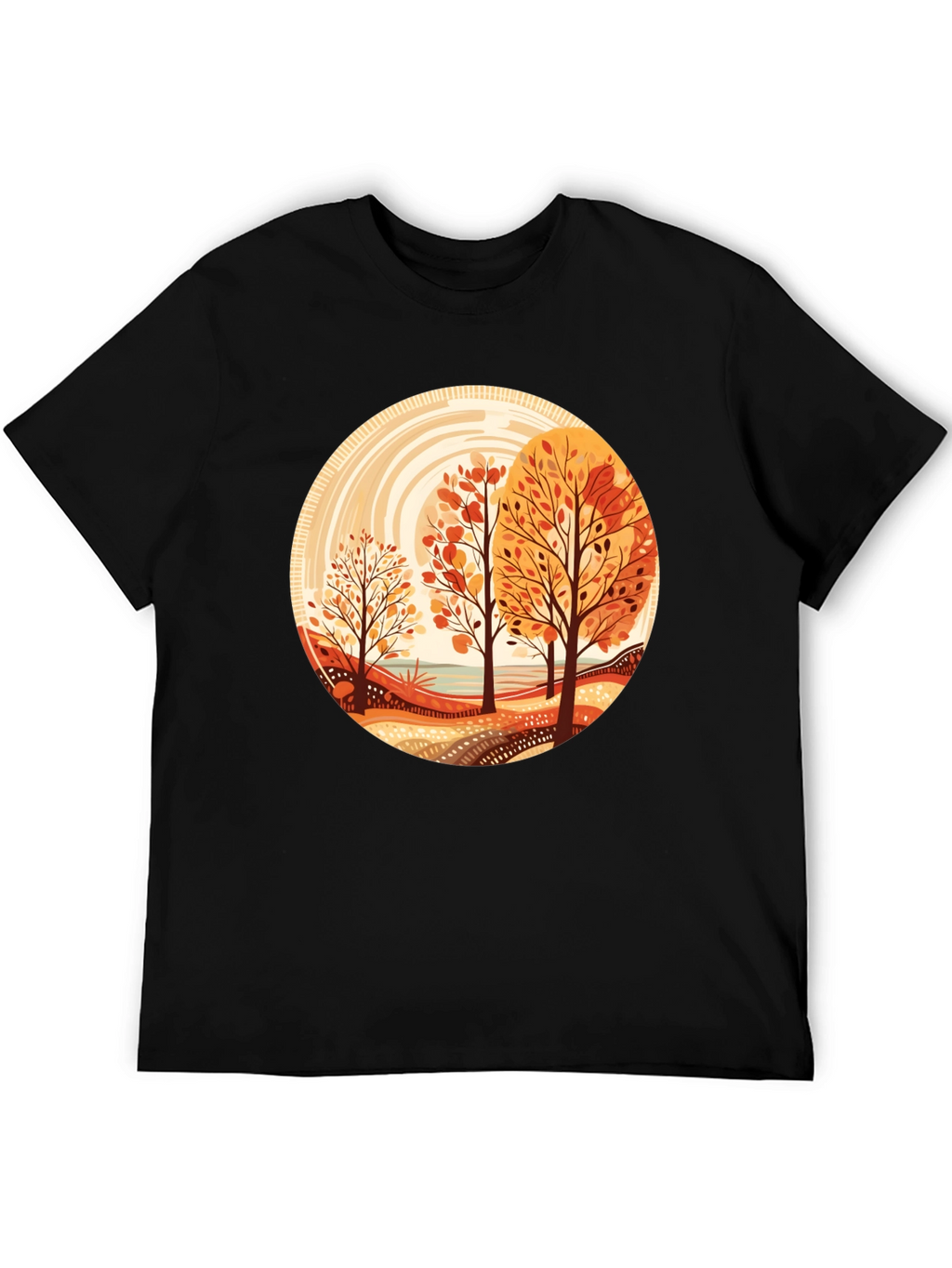 Autumn Trees Graphic Tee - Round Design